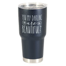 Dicksons You Are Beautiful Black 30 Ounce Stainless Steel Travel Tumbler