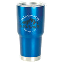 Dicksons Faith Can Move Mountains Encouraging Verse Dark Blue 30 Ounce Stainless Steel Travel Mug Drink Hot Cold Tumbler