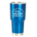 Dicksons How Sweet The Sound of His Amazing Grace Dark Blue 30 Ounce Stainless Steel Travel Mug Drink Hot Cold Tumbler