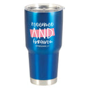 Dicksons Redeemed and Forgiven Blue 30 Ounce Stainless Steel Travel Tumbler