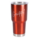 Dicksons Grateful Black and Silver Tone 30 Ounces Stainless Steel Travel Tumbler