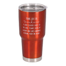 Dicksons A Good Teacher Cares To The Core Cherry Red 30 Ounce 18/8 Stainless Steel Travel Mug Tumbler With Screw On Sliding Lid