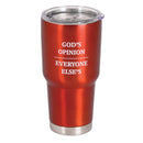 Dicksons Gods Opinion over Everyone Else's, Red 30 Ounce Stainless Steel Insulated Travel Tumbler