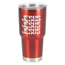 Dicksons The Only Way Red and White 30 Ounce Stainless Steel Travel Tumbler