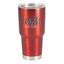 Dicksons Faith Over Fear Red and Black 30 Ounce Stainless Steel Travel Tumbler