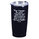 Dicksons Black 20 ounces Stainless Steel Travel Tumbler Mug with Lid, Know Plans I Have For You