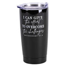 Dicksons Black 20 Ounces Stainless Steel Travel Tumbler Mug with Lid, Give Effort Overcome Challenges