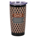 Dicksons Inspirational Christian Travel Tumbler Cup, Hot or Iced Beverage, 20 Ounce Stainless Steel With Sliding Lid Dad Blessed Is the Man