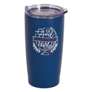 Dicksons For God So Loved The World Navy Blue 20 Ounce 18/8 Stainless Steel Travel Mug Tumbler With Screw On Sliding Lid