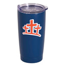 Dicksons Triple Cross Navy Blue And Orange 20 Ounce 18/8 Stainless Steel Travel Mug Tumbler With Screw On Sliding Lid
