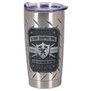 Dicksons Inspirational Christian Travel Tumbler Cup, Hot or Iced Beverage, 20 Ounce Stainless Steel With Sliding Lid As Iron Sharpens Iron