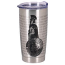 Dicksons Inspirational Christian Travel Tumbler Cup, Hot or Iced Beverage, 20 Ounce Stainless Steel With Sliding Lid Full Armor of God