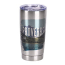 Dicksons Inspirational Christian Travel Tumbler Cup, Hot or Iced Beverage, 20 Ounce Stainless Steel With Sliding Lid Mountain Trust in the Lord