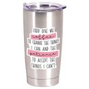 Dicksons Lord Give Me Coffee and Patience Grey and Pink Stainless Steel Travel Tumbler with Lid 20 Ounce