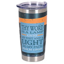 Dicksons Inspirational Christian Travel Tumbler Cup 20 Ounce Stainless Steel Lighthouse They Word Is a Lamp