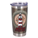 Dicksons Inspirational Christian Travel Tumbler Cup 20 Ounce Stainless Steel Lighthouse I am the Light