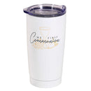 Dicksons My First Communion White 20 Ounce 18/8 Stainless Steel Travel Mug Tumbler With Screw On Sliding Lid