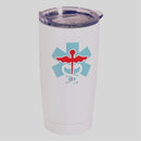 Dicksons Nurse Serenity Prayer White And Red 20 Ounce Stainless Steel Travel Mug Tumbler With Screw On Sliding Lid