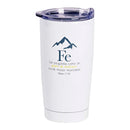 Dicksons Fe Grano De Mostaza Classic White 20 Ounces Stainless Steel Travel Tumbler