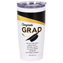 Dicksons Inspirational Graduation Christian Travel Tumbler Cup, Hot or Iced Beverage, 20 Ounce Stainless Steel With Sliding Lid Congrats Grad 2026 Let Your Light Shine