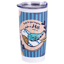 Dicksons Inspirational Spanish Christian Travel Tumbler Cup, Hot or Iced Beverage, 20 Ounce Stainless Steel With Sliding Lid Bird Alabare Al Senor