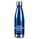Dicksons Iron Sharpens Iron Encouraging Verse Dark Blue 17 Ounce Stainless Steel Sporty Water Bottle With Twist On Lid
