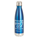 Dicksons Encourage Everyone Cobalt Blue 17 ounce Stainless Steel Screw Top Lid Sports Water Bottle