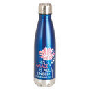 Dicksons His Grace Is All I Need Pink Floral 17 ounce Stainless Steel Screw Top Lid Sports Water Bottle