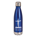 Dicksons More Of Him Less Of Me Royal Blue 17 Ounce Stainless Steel On The Go Sports Water Bottle with Twist On Lid