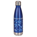 Dicksons Inspirational Christian Travel Sport Water Bottle, Hot or Iced Beverage, 17 Ounce Stainless Steel With Screw-On Lid Blue Floral Great Is Thy