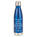 Dicksons Friendship Blue and White 17 Ounce Stainless Steel Sports Water Bottle
