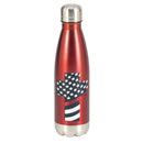 Dicksons Cross Flag Red, White, and Blue 17 Ounce Stainless Steel Sports Water Bottle