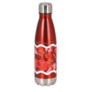 Dicksons Inspirational Christian Travel Sport Water Bottle, Hot or Iced Beverage, 17 Ounce Stainless Steel With Screw-On Lid Red Floral Joy of the Lord Is My Strength