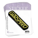 God Speed Psalm 121:8-4.75 Inch Black and Yellow Vinyl Decorative Sticker Decal; Pack of 6