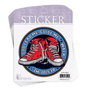 Red Sneakers - God Lead Me Guide Me - 4.75 Inch Vinyl Decorative Sticker Decal; Pack of 6