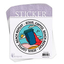 Jesus Coffee Beach Repeat - 4.75 Inch Vinyl Decorative Sticker Decal; Pack of 6