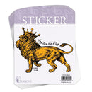Golden Lion - Long Live The King - Luke 19:38-4.75 Inch Vinyl Decorative Sticker Decal; Pack of 6