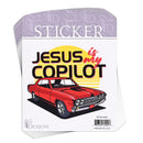 Jesus is My Copilot - 4.75 Inch Red and Yellow Vinyl Decorative Sticker Decal; Pack of 6