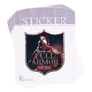 Dicksons Put On The Full Armor of God Ephesians 6:14-17 Black and Red Paper Decorative Decal Sticker Pack of 6, 4.75 x 3.75 Inch
