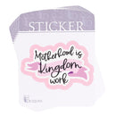 Dicksons Motherhood is Kingdom Work 4.75 x 3.75 Inch Black and Pink Paper Decorative Decal Sticker Pack of 6