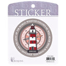 Dicksons Inspirational Christian Adhesive Sticker Decal 3.75 x 4.75 Inch Vinyl Lighthouse Light of The World