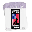 Stand for The Flag Kneel for The Cross - 5.25 Inch Vinyl Decorative Sticker Decal; Pack of 6