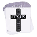 Dicksons Names of Jesus Cross 6.5 x 5.25 Inch Black and White Paper Decorative Decal Sticker Pack of 6