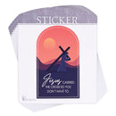 Dicksons Jesus Carried The Cross 6.5 x 5.25 Inch Blue and Orange Paper Decorative Decal Sticker Pack of 6