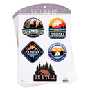 Explore Nature Scenes Collection - Psalm Proverbs Deuteronomy - Vinyl Decorative Sticker Decal; Pack of 6