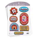 Retro Graphics Collection - Hebrews Colossians Philippians Corinthians - Vinyl Decorative Sticker Decal; Pack of 6