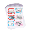 Dicksons Homeschool Retro Collection Isaiah Proverbs Psalm 4.75 x 3.75 Inch Red Pink and Blue Vinyl Decorative Decal Sticker Pack of 6 Sheets