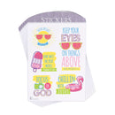 Dicksons Summer Fun Collection 3.75 Inch Paper Decorative Decal Sticker Pack of 6 Sheets