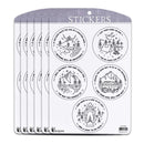 Dicksons Inspirational Christian Adhesive Sticker Decal for Laptops, Journals, Bibles 3.75 x 4.75 Inch Vinyl Adventure Collection Pack of 6