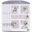 Dicksons Inspirational Christian Adhesive Sticker Decal for Laptops, Journals, Bibles 3.75 x 4.75 Inch Vinyl Jesus Scripture Collection Pack of 6